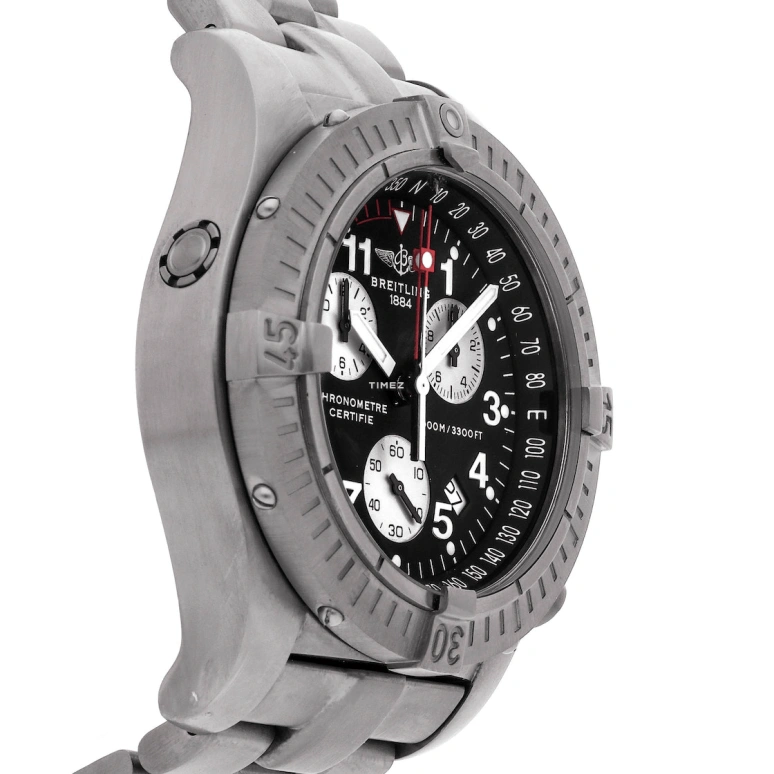 Breitling,Avenger 44mm,44mm,Titanium,Black,Quartz,Chronograph,Day,E7336009,E7336009-B598