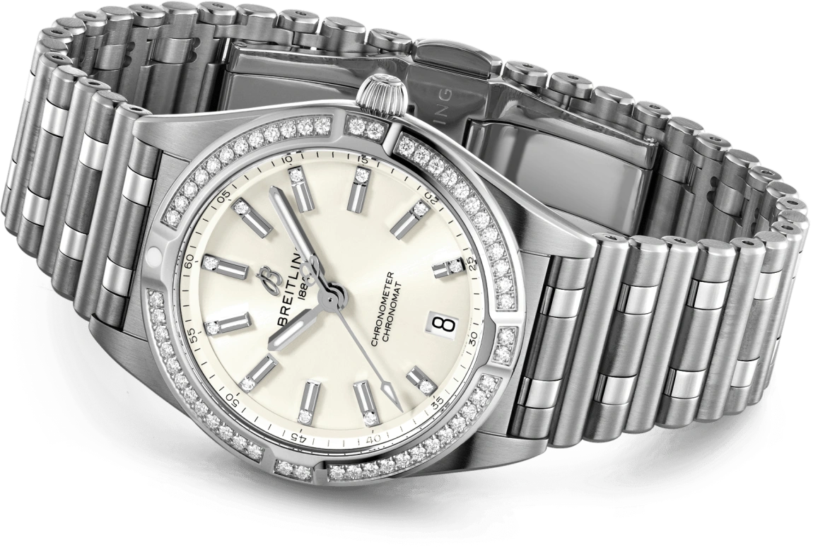 Breitling,Chronomat 32mm,32mm,Stainless Steel,White,Quartz,Day,26280hours,A77310591A1A1