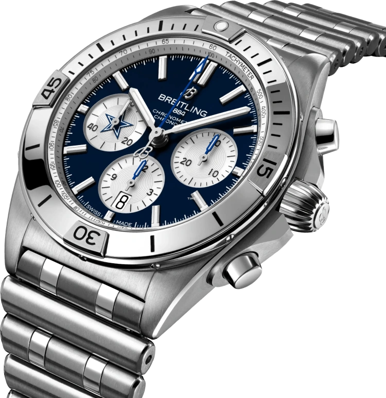 Breitling,Chronomat 42mm,42mm,Stainless Steel,Blue,Automatic,Chronograph,Day,AB01342B1C1A1