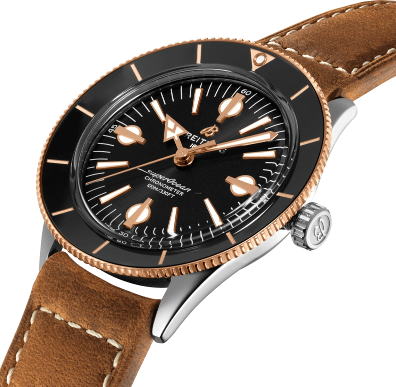 Breitling,Superocean Heritage 42mm,42mm,Red Gold,Stainless Steel,Black,Automatic,42hours,In-house Caliber,U10370121B1X1