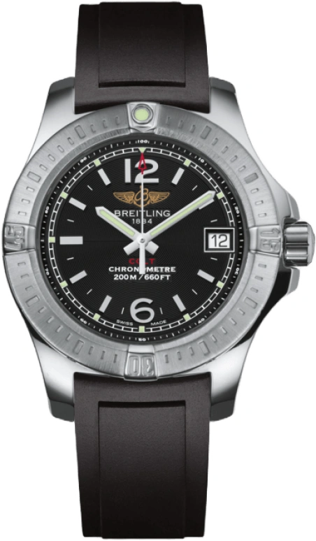 Breitling,Colt 33mm,33mm,Stainless Steel,Black,Quartz,Day,26280hours,A7738811,A7738811/BD46/133S/A14S.1
