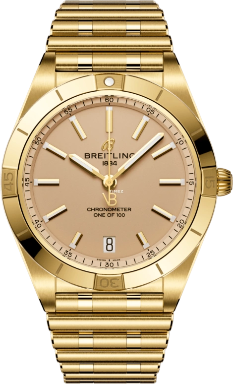 Breitling,Chronomat 36mm,36mm,Yellow Gold,Sand,Automatic,Day,Sapphire,Crystal Glass,K103801A1A1K1
