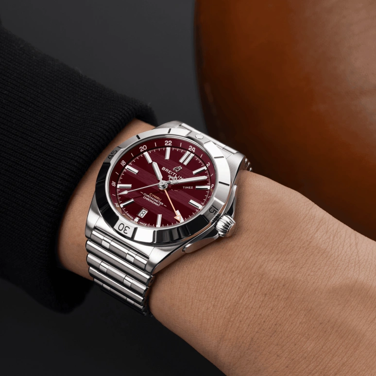 Breitling,Chronomat 40mm,40mm,Stainless Steel,Red,Automatic,Day,Dule Time,A323988B1K1A1