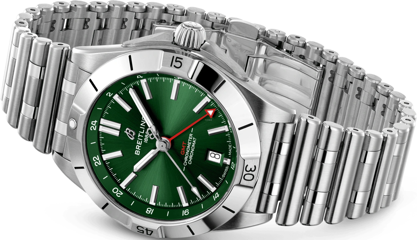 Breitling,Chronomat 40mm,40mm,Stainless Steel,Luminous,Green,Automatic,42hours,In-house Caliber,A32398101L1A1