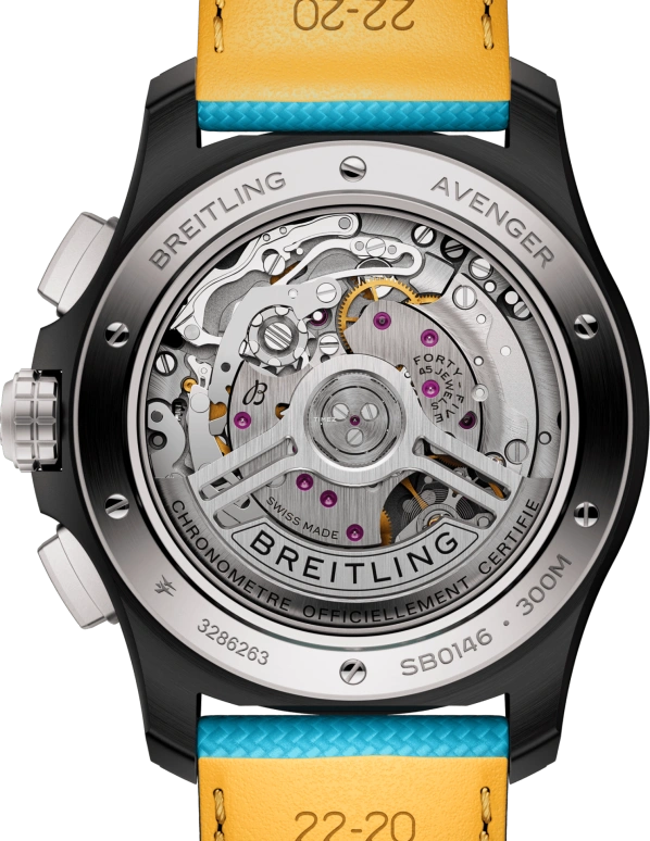 Breitling,Avenger 42mm,42mm,Ceramic,Blue,Black,Automatic,Chronograph,Day,SB0146101L1X1