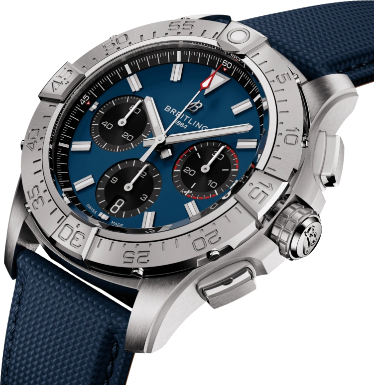 Breitling,Avenger 42mm,42mm,Stainless Steel,Blue,Automatic,Chronograph,Day,AB0146101C1X1