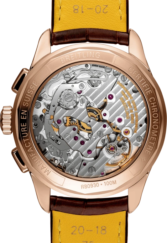 Breitling,Premier 40mm,40mm,Red Gold,Silver,Handwound,Chronograph,70hours,RB0930371G1P1