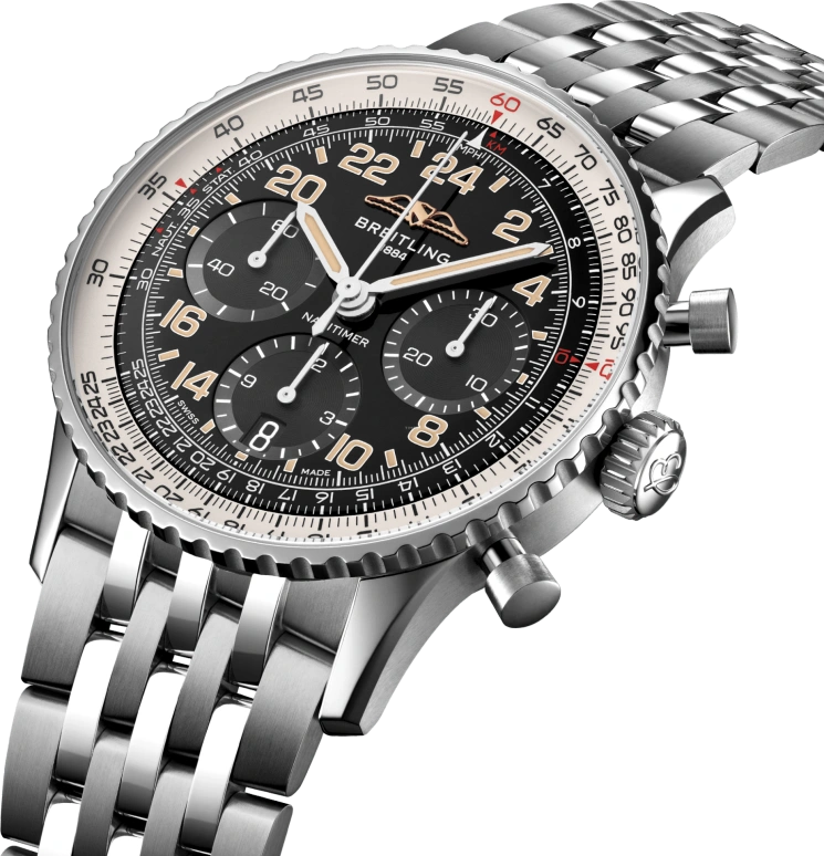 Breitling,Navitimer 41mm,41mm,Stainless Steel,Luminous,Black,Handwound,70hours,In-house Caliber,PB02301A1B1A1