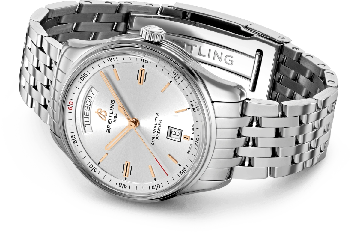 Breitling,Premier 40mm,40mm,Stainless Steel,Silver,Automatic,Date,Day,A45340211G1A1