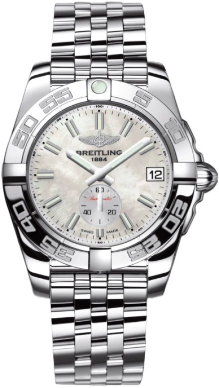 Breitling,Galactic 36mm,36mm,Stainless Steel,White,Automatic,Chronograph,Date,A3733012,A3733012/A788/376A