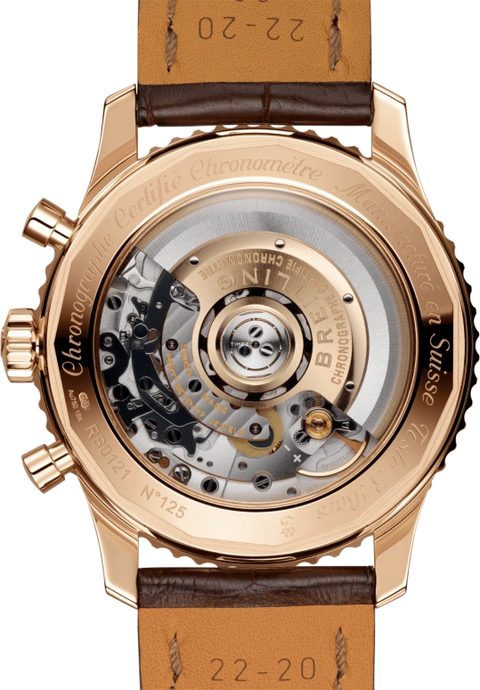 Breitling,Navitimer 43mm,43mm,Red Gold,Black,Automatic,Chronograph,Day,RB0121211B1P2