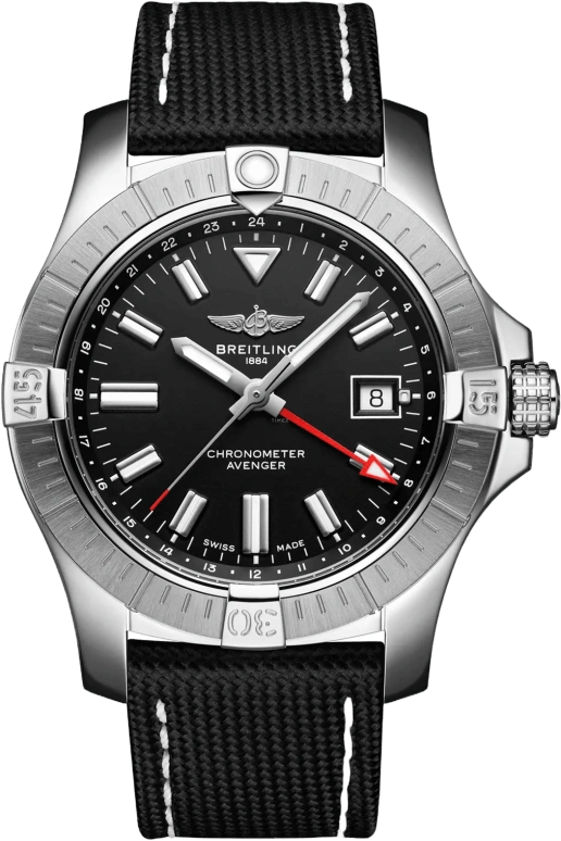 Breitling,Avenger 43mm,43mm,Stainless Steel,Black,Automatic,Date,42hours,A32397101B1X2