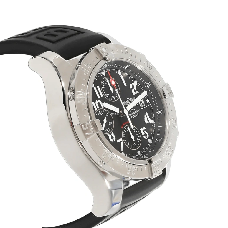 Breitling,Avenger 45mm,45mm,Stainless Steel,Black,Automatic,Chronograph,Day,A1338012,A1338012-B861