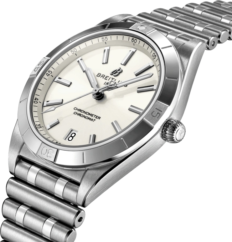 Breitling,Chronomat 36mm,36mm,Stainless Steel,White,Automatic,Chronograph,Day,A10380101A3A1