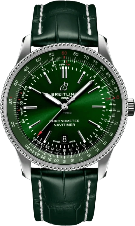Breitling,Navitimer 41mm,41mm,Stainless Steel,Green,Automatic,Chronograph,Date,Anti-magnetic,A17326361L1P1