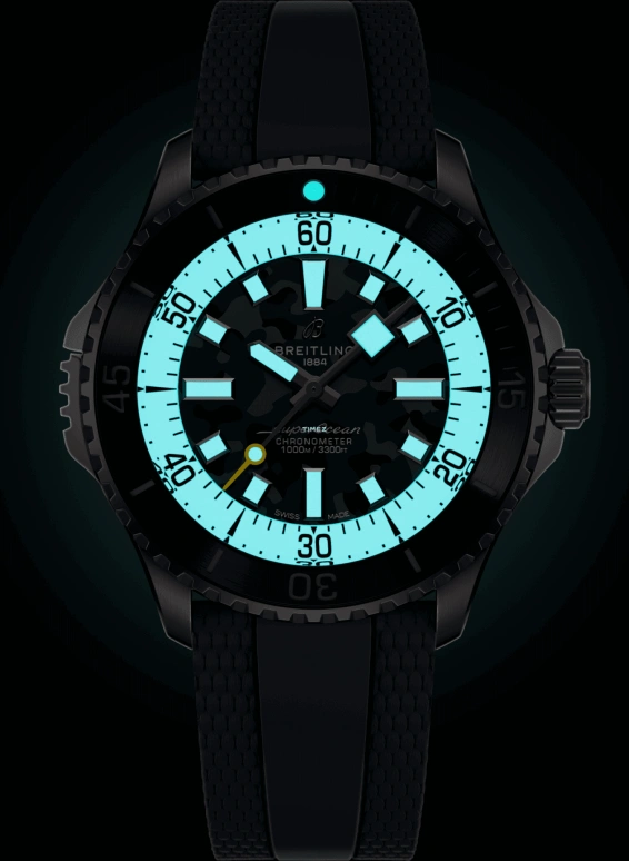 Breitling,Superocean 46mm,46mm,Titanium,Blue,Green,Automatic,42hours,In-house Caliber,E10379351B1S1