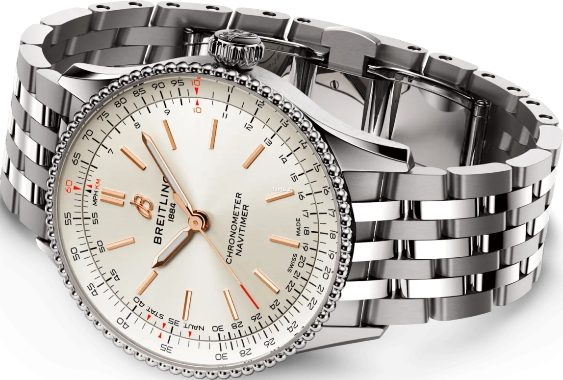 Breitling,Navitimer 36mm,36mm,Stainless Steel,White,Automatic,38hours,In-house Caliber,A17327211G1A1
