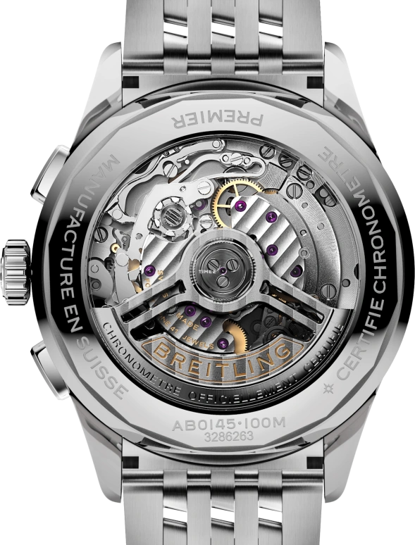 Breitling,Premier 42mm,42mm,Stainless Steel,Blue,Automatic,Chronograph,Day,AB0145171C1A1