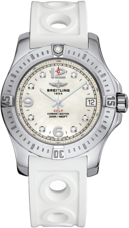 Breitling,Colt 36mm,36mm,Stainless Steel,White,Quartz,Date,26280hours,A7438911,A7438911/A771/230S/A16S.1