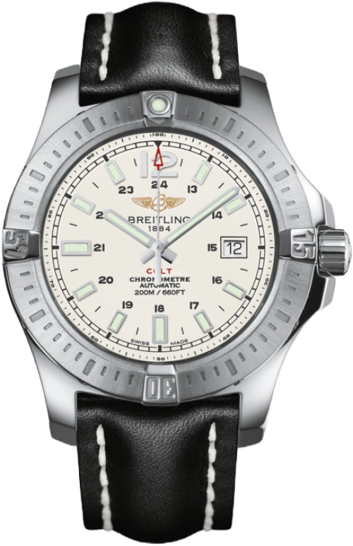 Breitling,Colt 44mm,44mm,Stainless Steel,Silver,Automatic,Day,40hours,A1738811,A1738811/G791/435X