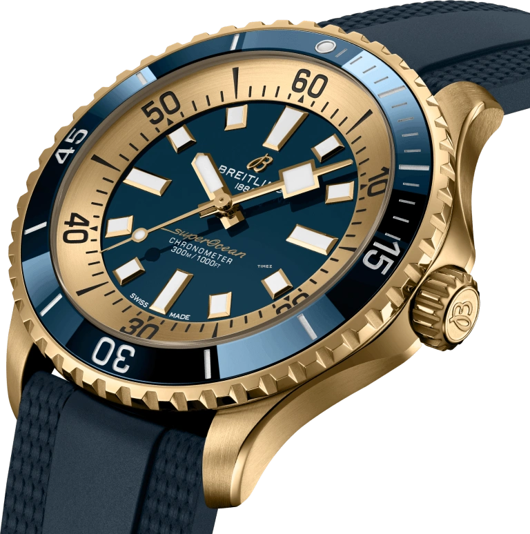 Breitling,Superocean 44mm,44mm,Bronze,Blue,Automatic,Sapphire,Crystal Glass,Tonneau,N173761A1C1S1