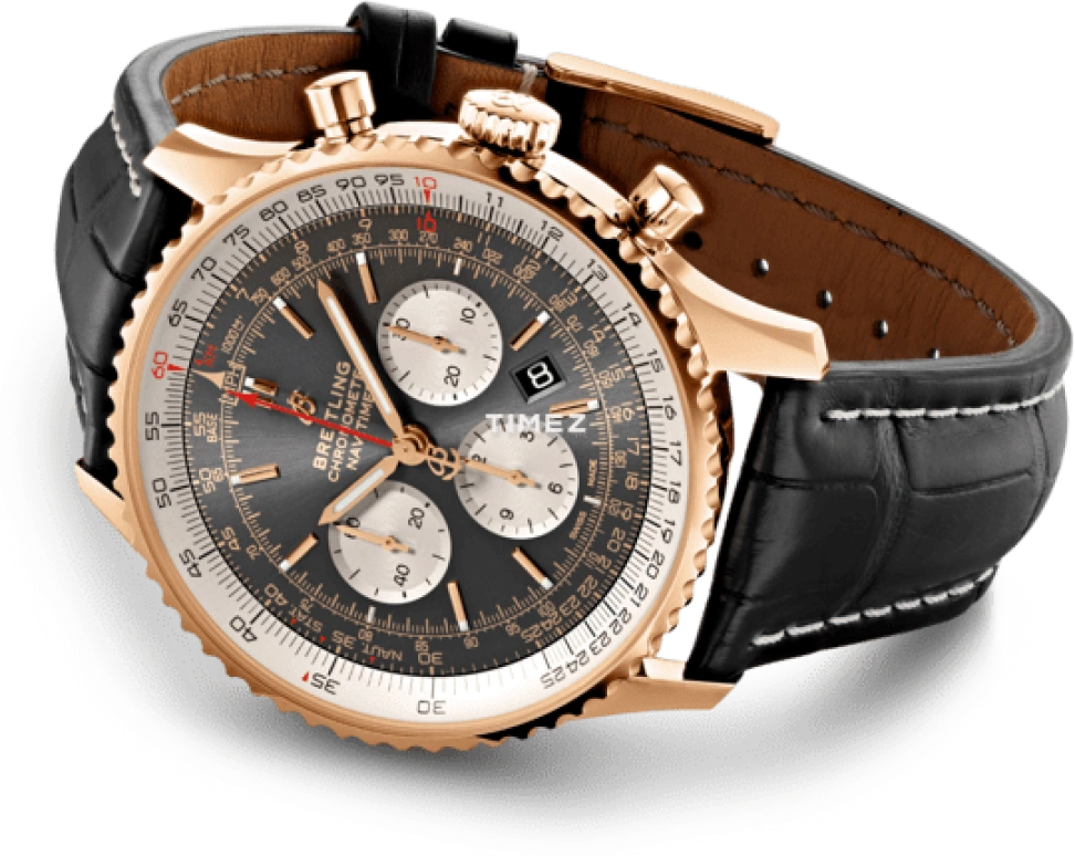 Breitling,Navitimer 46mm,46mm,Red Gold,Grey,Automatic,Chronograph,Day,RB0127121F1P2
