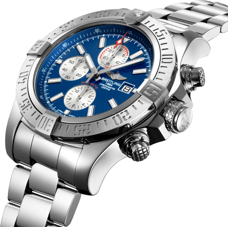 Breitling,Avenger 48mm,48mm,Stainless Steel,Blue,Automatic,Chronograph,Date,Compass,A13371111C1A1