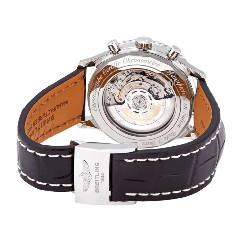 Breitling,Navitimer 46mm,46mm,Stainless Steel,Black,White,Automatic,Chronograph,Day,AB0127211B1P2