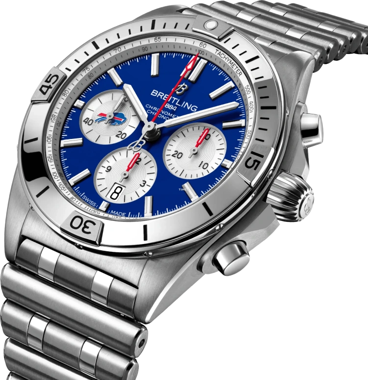 Breitling,Chronomat 42mm,42mm,Stainless Steel,Blue,Automatic,Chronograph,Day,AB01342B1C3A1