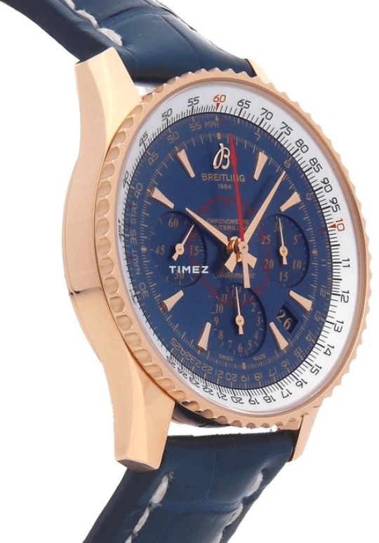 Breitling,Montbrillant 40mm,40mm,Red Gold,Blue,Automatic,Chronograph,Day,RB0130AL,RB0130AL/C896/718P
