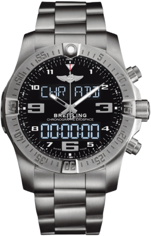 Breitling,Exospace 46mm,46mm,Titanium,Black,Quartz,Countdown,Chronograph,Perpetual Calendar,Month,In-house Caliber,Sapphire,EB5510H11B1E1