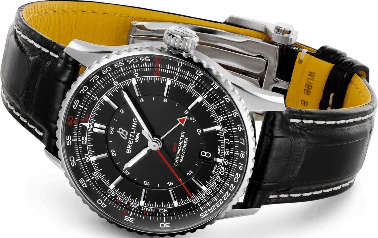 Breitling,Navitimer 41mm,41mm,Stainless Steel,Black,Automatic,Day,Dule Time,A32310251B1P1