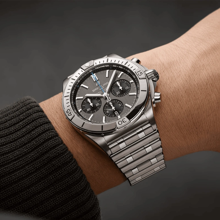 Breitling,Chronomat 42mm,42mm,Titanium,Grey,Automatic,Chronograph,Day,EB0134101M1E1