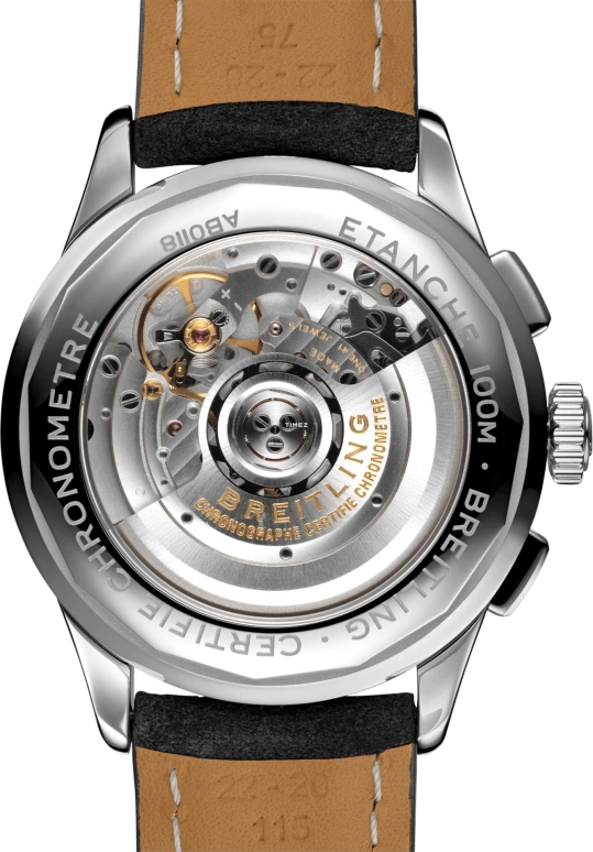 Breitling,Premier 42mm,42mm,Stainless Steel,Silver,Black,Automatic,Chronograph,Day,AB0118221G1X1