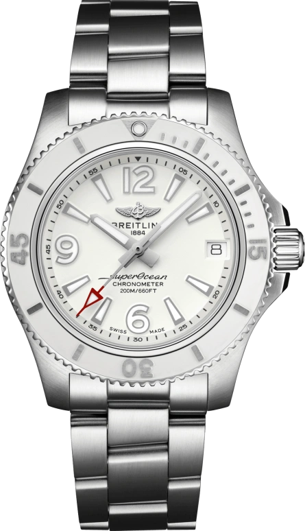 Breitling,Superocean 36mm,36mm,Stainless Steel,White,Automatic,Chronograph,Date,Anti-magnetic,A17316D21A1A1
