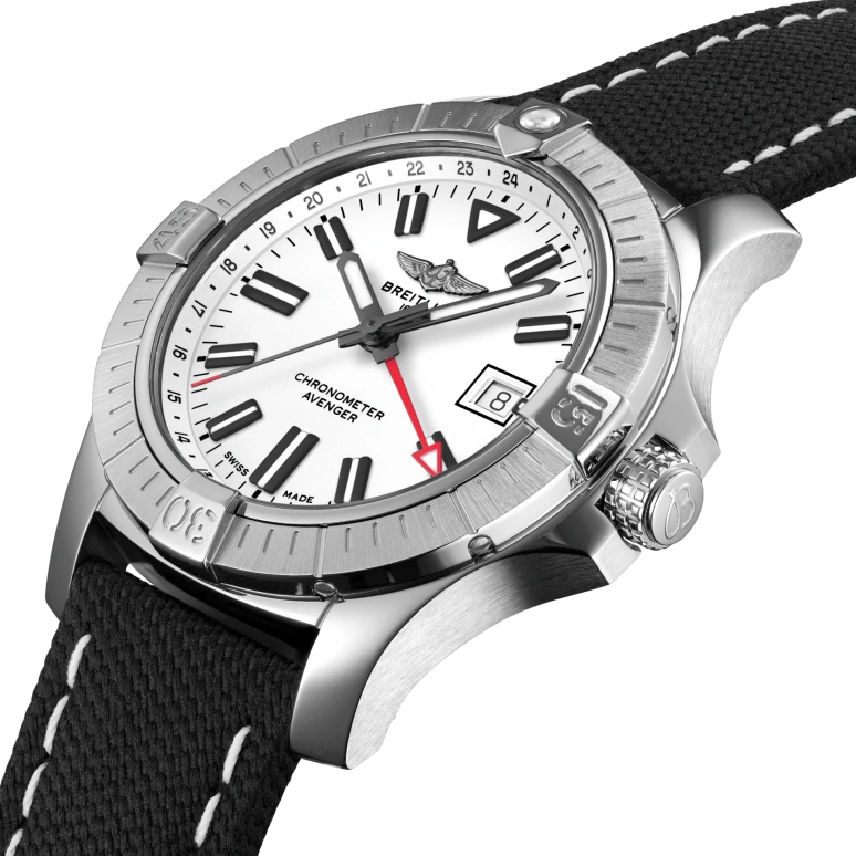 Breitling,Avenger 43mm,43mm,Stainless Steel,White,Automatic,Date,42hours,A32397101A1X1