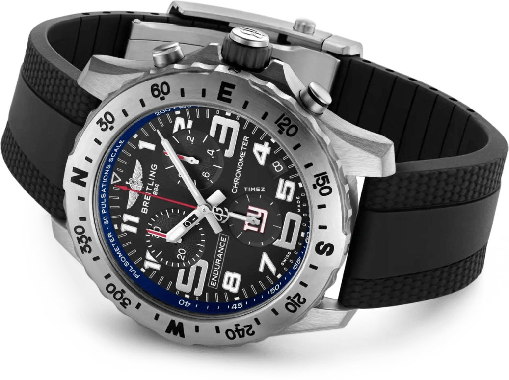 Breitling,Endurance Pro 44mm,44mm,Titanium,Black,Quartz,Chronograph,Day,E823106A1BBS1