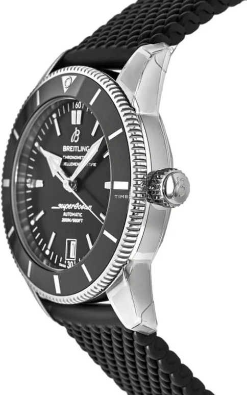 Breitling,Superocean Heritage 46mm,46mm,Stainless Steel,Black,Automatic,Day,70hours,AB2020121B1S1