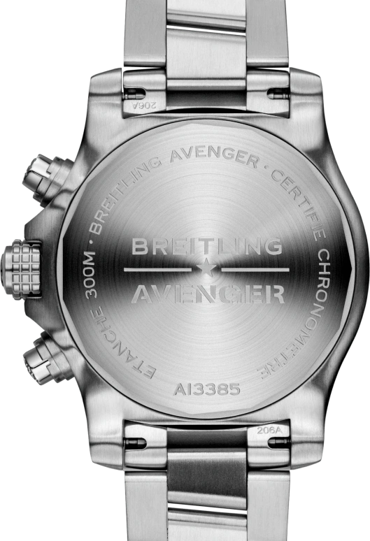 Breitling,Avenger 43mm,43mm,Stainless Steel,Black,Automatic,42hours,In-house Caliber,A13385101B1A1