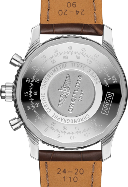 Breitling,Navitimer 45mm,45mm,Stainless Steel,Brown,Automatic,Chronograph,Day,Rattrapante,AB0310211Q1P1