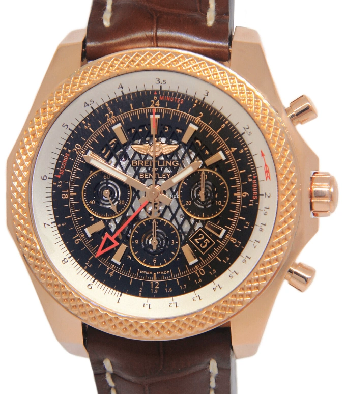 Breitling,Breitling for Bentley 49mm,49mm,Rose Gold,Black,Automatic,Chronograph,Day,Dule Time,RB043112,RB043112/BC70/761P