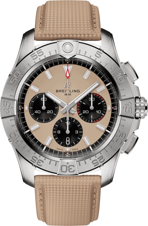Breitling,Avenger 44mm,44mm,Stainless Steel,Black,khaki,Automatic,Chronograph,Day,AB0147101A1X1