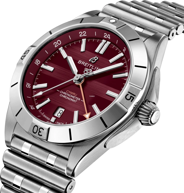 Breitling,Chronomat 40mm,40mm,Stainless Steel,Red,Automatic,Day,Dule Time,A323988B1K1A1