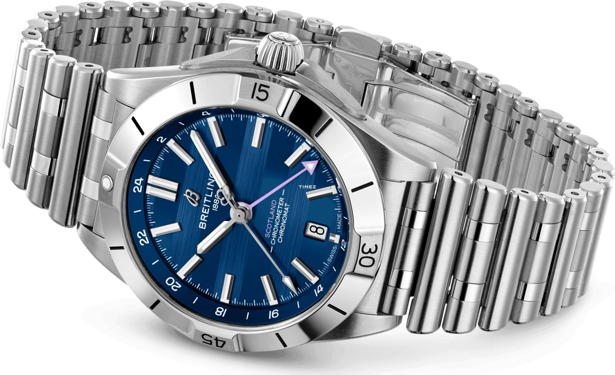 Breitling,Chronomat 40mm,40mm,Stainless Steel,Blue,Automatic,Day,Dule Time,A323986B1C1A1