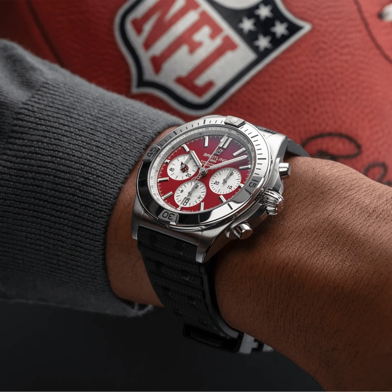 Breitling,Chronomat 42mm,42mm,Stainless Steel,Wine Red,Automatic,Chronograph,Day,AB01342B1K6S1