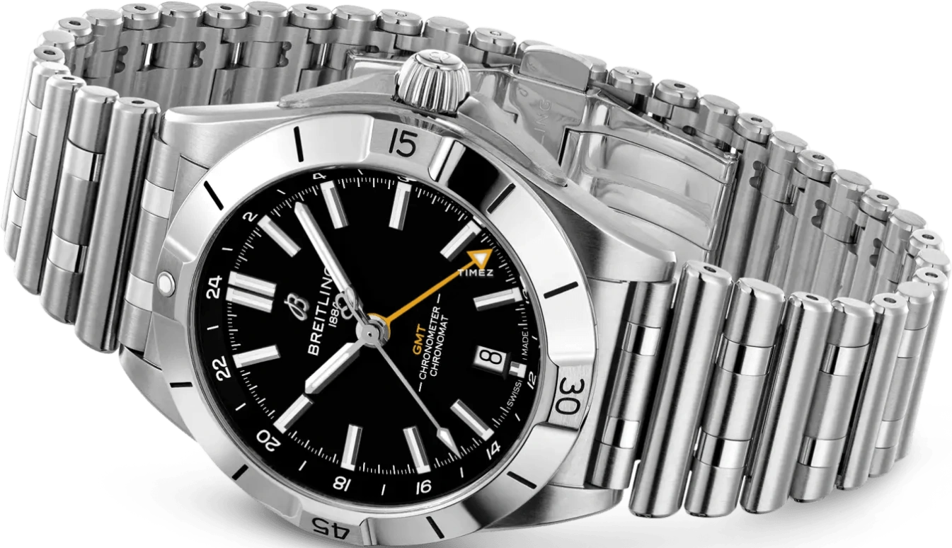 Breitling,Chronomat 40mm,40mm,Stainless Steel,Black,Automatic,Day,Dule Time,A32398B71B1A1
