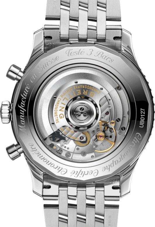 Breitling,Navitimer 46mm,46mm,Stainless Steel,Black,White,Automatic,Chronograph,Day,UB0127211B1A1