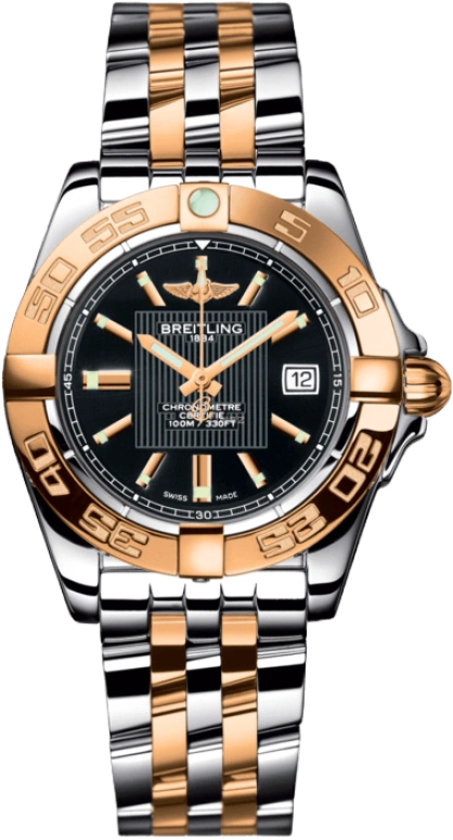 Breitling,Galactic 32mm,32mm,Rose Gold,Stainless Steel,Black,Quartz,Day,26280hours,C71356L2,C71356L2/BA12/367C