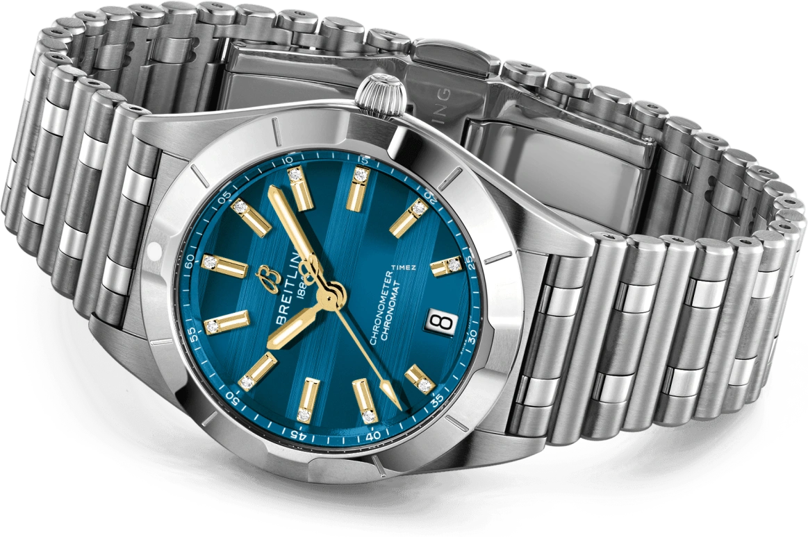 Breitling,Chronomat 32mm,32mm,Stainless Steel,Blue,Quartz,Day,26280hours,A773101B1C1A1