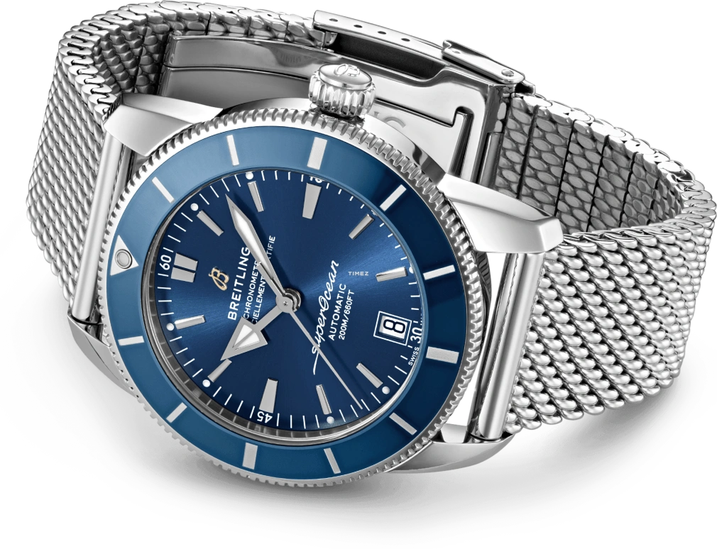 Breitling,Superocean Heritage 42mm,42mm,Stainless Steel,Blue,Automatic,Day,70hours,AB2010161C1A1